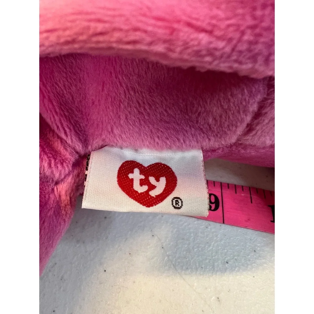 Ty Beanie Buddy Amber the Cat 1998 Vintage Magenta Neon Pink Plush Large 14 inch